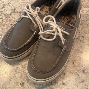 Nautica grey slip ons